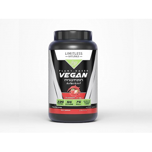 LIMITLESS NATURALS VEGAN PLANT-BASED PROTEIN STRAWBERRY FLAVOR 1000GM POWDER 23 SERVINGS